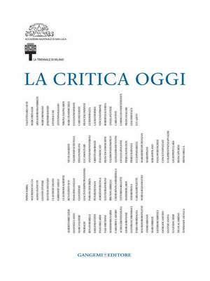 cover image of La Critica oggi